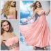 Sexy Strapless Womens Prom Dresses / FormalPleated Long Dress in Pink