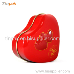 heart shape chocolate tin box for Christmas