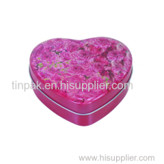 heart shape chocolate tin box for Christmas