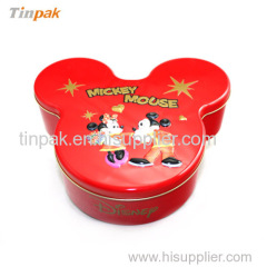 Mickey mouse shape tin box for X'-mas
