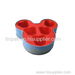 Mickey mouse shape tin box for X'-mas