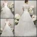 Tulle Womens Wedding Dresses Lace Applique Handmade Flower Sash Sweetheart Neck Detachable Shoulder