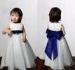 Crew Handmade Flower Floor Length Unique Flower Girl Dresses With Bow Knot Belt