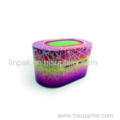 large oval shape cookie tin box supplier