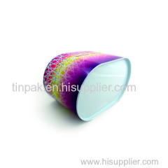 large oval shape cookie tin box supplier