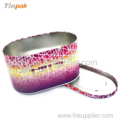 large oval shape cookie tin box supplier