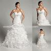 Simple Sweep Train Sweetheart Neckline Ruffled Wedding Dress for Autumn / Winter