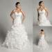 Simple Sweep Train Sweetheart Neckline Ruffled Wedding Dress for Autumn / Winter