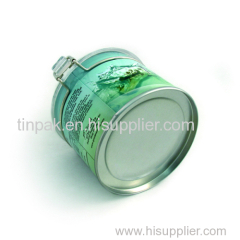 round superb green tea tin box supplier