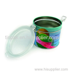 round superb green tea tin box supplier