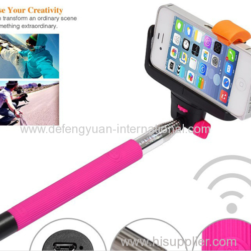 unique design wireless remote selfie stick