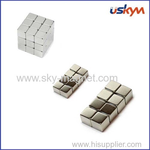 Nickel plating cube magnet with cheap price