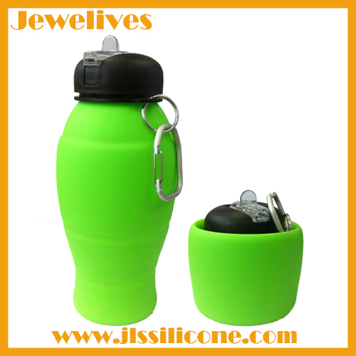 Leak proof silicone collapsible bottle