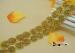 Gold Stone Bling Bling Iron On Rhinestone Beaded Trim For Wedding Dress
