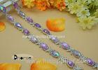 Purple Shining Rhinestone Chain Trim