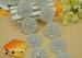 Sew On Bling Bling Rhinestone Applique Trim , Decorative Beaded Trim