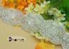 Iron On Bling Bling Decorative Crystal Bridal Trim For Wedding Dress