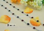 Metal Flower Decorative Shining Rhinestone Chain Trim For Ladies Bag