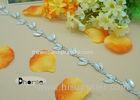 White Silver Decorative Rhinestone Chain Trim For Ladies Clothing