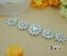 Floral Design Handmade Diamante Wedding Dress Rhinestone Appliques For Wedding Dress Sash