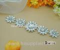 Floral Design Handmade Diamante Wedding Dress Rhinestone Appliques For Wedding Dress Sash