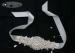 Silver Beaded Bridal Rhinestone Sash For Decoration , 5.2 cm Width