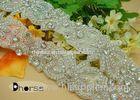 Handmade Bling Bling Decorative Rhinestone Applique Trim For Wedding Dresses