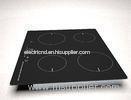 4 Heating Zone Black Four Burner Induction Cooktop , Ceramic Induction Cooker with CE