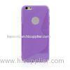 S line tpu soft jelly skin plastic mobile phone cases for iphone 6 case Purple