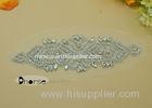 Custom Sew On Bling Rhinestone Beaded Applique For Wedding Dress