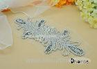 Sew on Crystal Rhinestone Bridal Sash Applique With Pearl For Wedding Dress