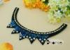 Luxury Diamond Crystal Beaded Neckline Applique For Ladies Dress