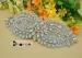 Clear Stone Silver Beaded Rhinestone Applique Trim For Bridal Sash