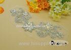 Flower Design Rhinestone Beaded Applique