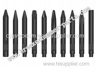 Hydraulic Breaker Hammer Flat Chisel SOOSAN SB40.SB43.SB45.SB50,SB81.SB81N.SB100.etc