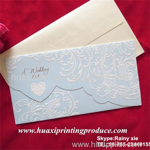 hollow out and light blue greeting cards