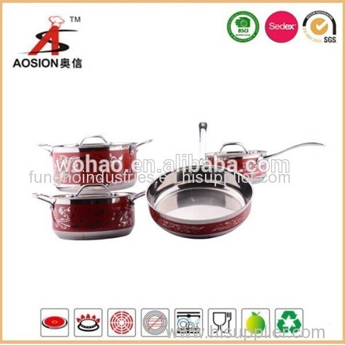 hot new product stainless steel cookware with 9pcs
