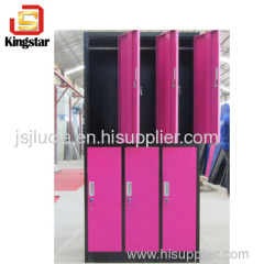 Colorful Powder Coated Lockable Clothes Storage Steel Locker 6 Opening