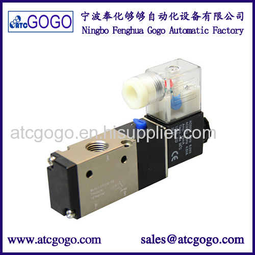 3 way pneumatic solenoid air flow control valve with LED right plug