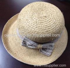Ladies Fashion Lace Fisherman Raffia braid hat