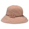 Ladies Pink Fisherman Round Hat with flower decorated