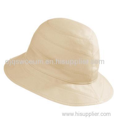 Ladies White Fisherman Round hat with Sweat-absorbent breathable