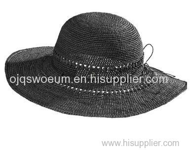 Ladies Pretty Wide-brimmed hat with Lotus leaf edge