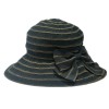 Ladies Classy Big Brim Polyester&paper Belt Hat