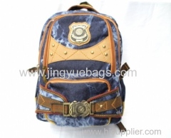 Double cowboy washing dyed backpack