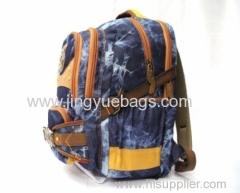 Style restoring ancient ways with cotton washed denim backpack