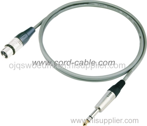 DMDF Series F XLR to Stereo Jack Microphone Cable