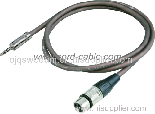 DME Series F XLR to 3.5mm Stereo Jack Microphone Cable