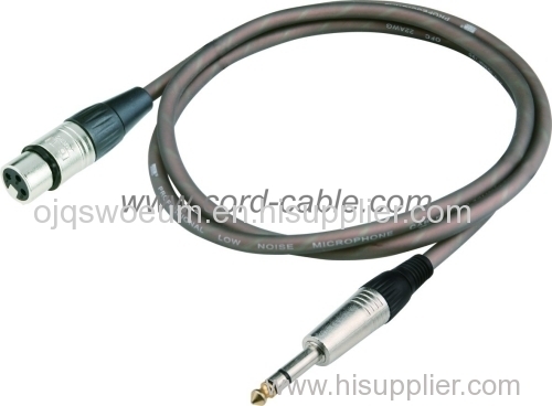 DMDF Series F XLR to Stereo Jack Microphone Cable