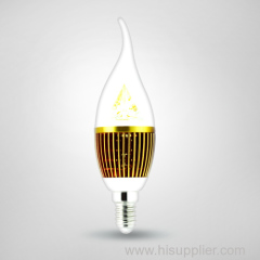 Popular Style Glass/ Milky Lamp Shade Transparent LED Candle Lamp